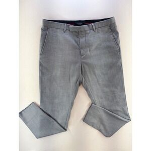 Twisted Tailor Heidi Trouser Blue Micro Houndstooth Dress Pants Mens 32 S